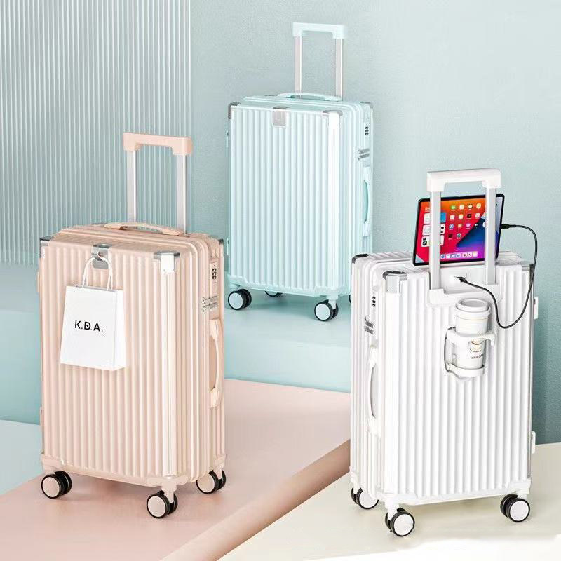 新款多功能行李箱女拉杆箱20寸登机箱结实耐用旅行箱男万向轮皮箱