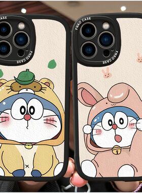 哆啦蓝胖适用OPPO Reno8Pro手机壳A96/A92/A93保护findX5p卡通reno11女r11s/r15x可爱realmGT2男R17软a52情侣