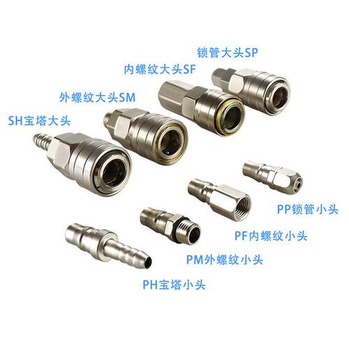 C式自锁快速接头精品PSH+PH/S头+PP快拧快气管小风炮快插速接制