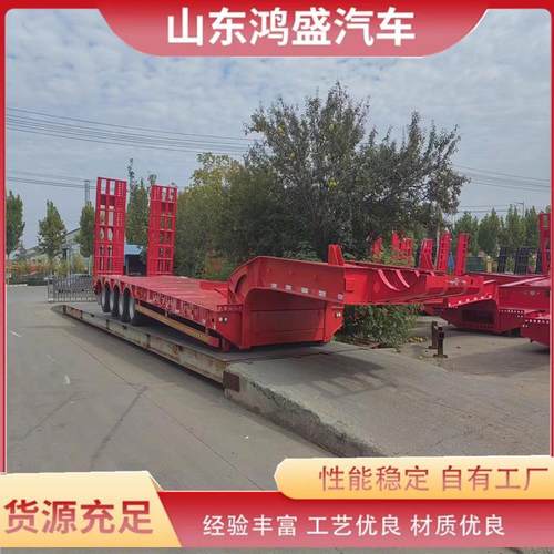 82胎5/平16轮挂挖掘机拖板车102013米低板半车勾机板拖车价格
