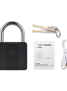 Smart BT Padlokck Fingerprint APP Mechanical Key Unlocking U