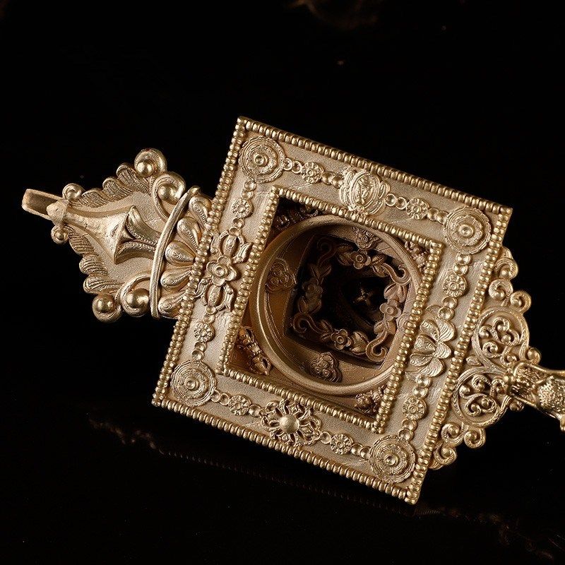 藏传纯黄铜红铜火供勺密宗w烟供勺尼泊尔仿古铜护摩勺供勺一对,家居饰品,装饰摆件,淘宝优惠券,粉丝福利购,淘宝优惠卷