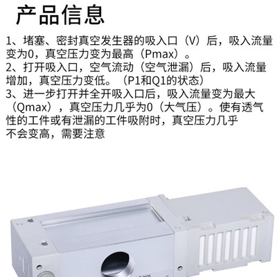 SMC型大吸力ZL3H06/04/ZL6M06G-GN多级发生器大流量发生器真空泵
