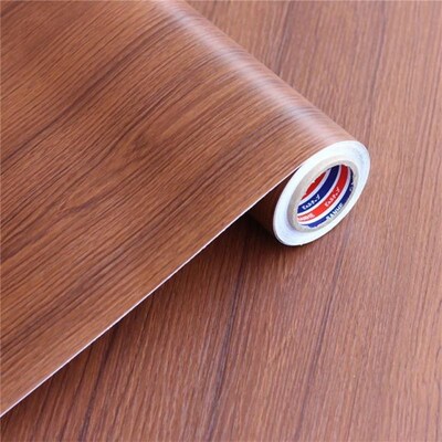 10m PVC 3D Wood Self Adhesive BWallpaper Kitchen Cabinets Sh