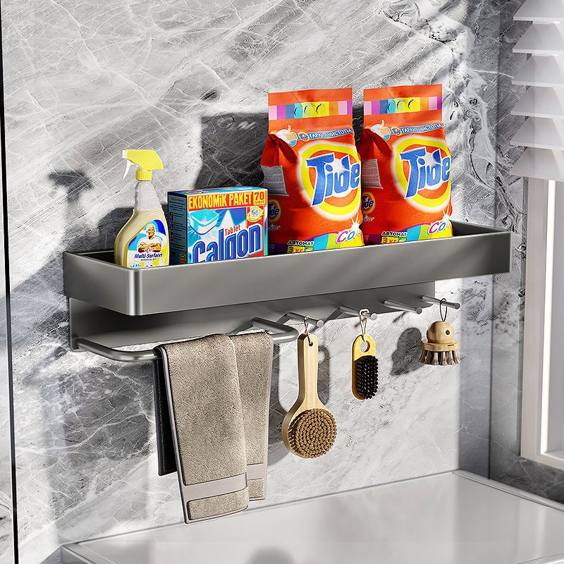 阳台洗衣池洗衣机置物架免打孔壁挂式浴室厨房省X空间家用收纳