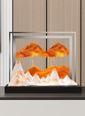 创意山水流沙画摆件客厅电视柜酒柜轻奢N高级家居装饰办公室