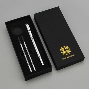 再唐Z2纯不锈钢宝珠笔高档商务签C字中性笔插拔笔帽金属笔杆重手