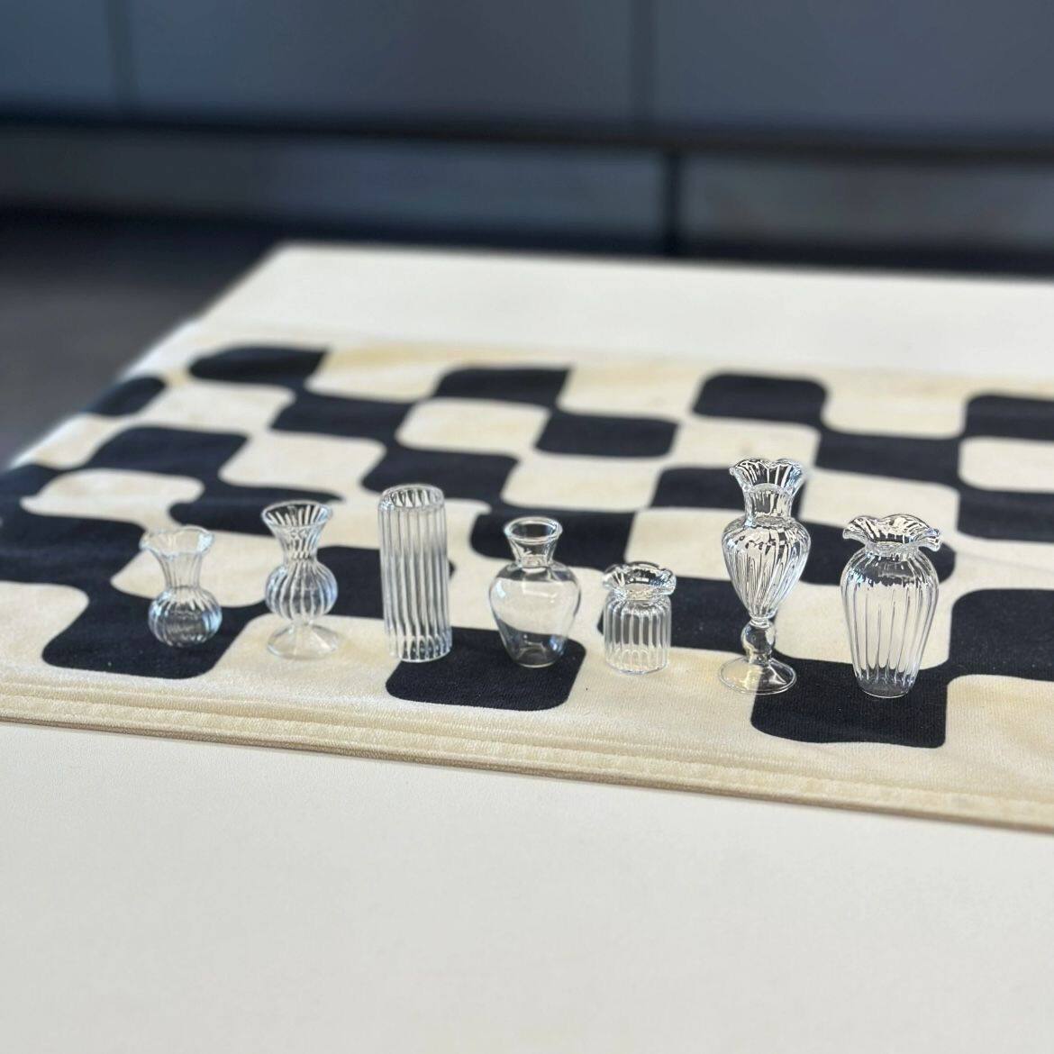 小红书同款迷你玻璃小花瓶微观模型水培插花桌面装饰摆件