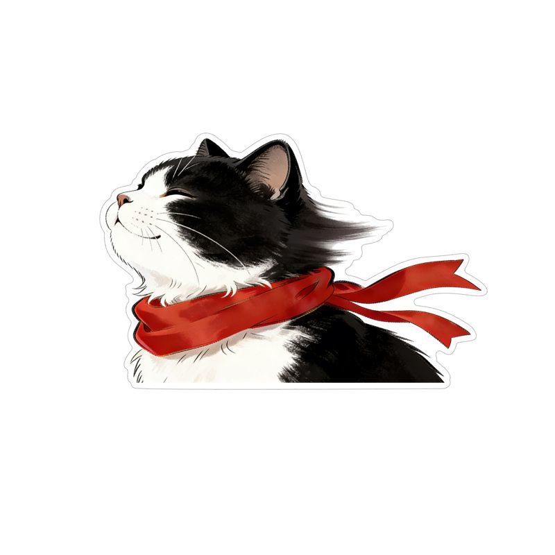 布偶蓝猫奶牛吹风小猫趣味车贴治愈系可爱车窗车尾宠物汽车贴纸
