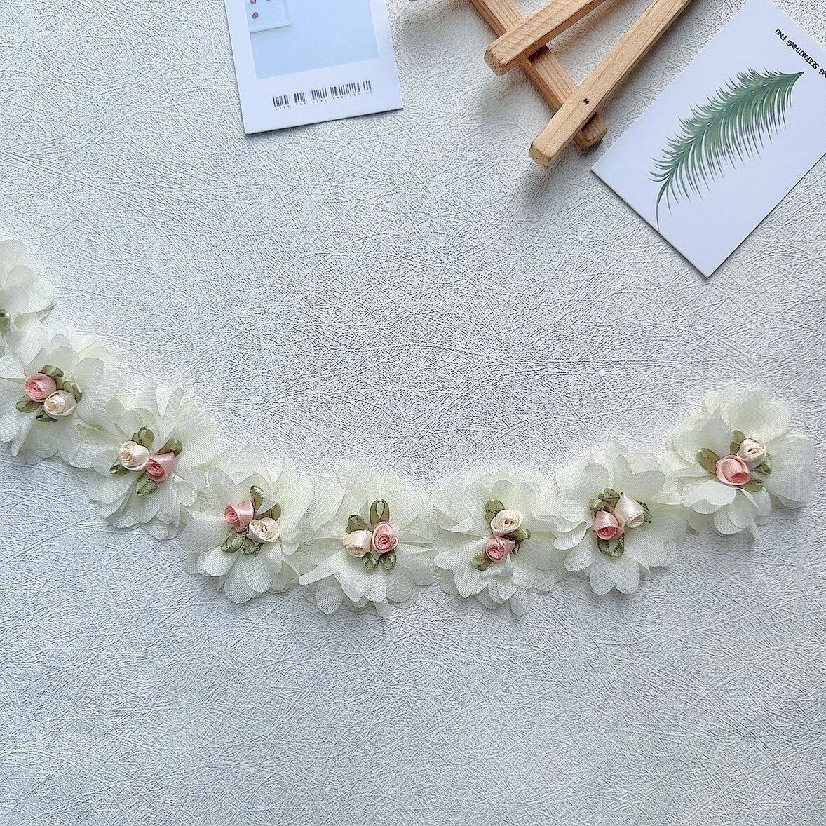 小香风玫瑰花朵缝纫花边DIY手工服装装饰辅料制作材料