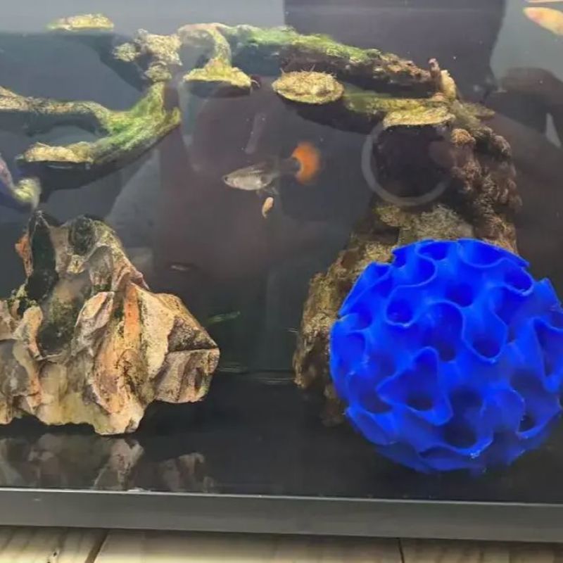 珊瑚球3D莫斯球鱼缸造景迷你虾屋繁殖产卵鹦鹉鱼虾缸躲避屋