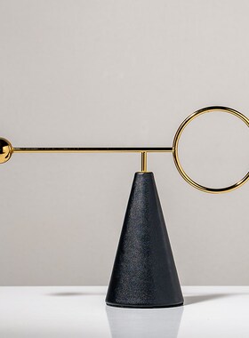 Rzone 现代轻奢平衡几何装饰品样板房茶几托盘衣VX帽间软装摆件