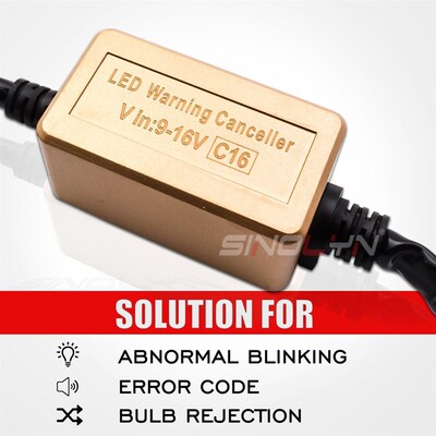 H1 H4 H7 H11 D2 LED Bulb Lamp Canbus WJarning Canceler Decod