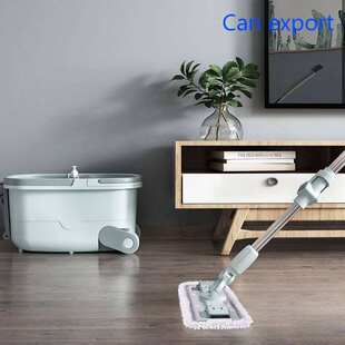 flat 极速Household handsfrvee round rotary lazy mop