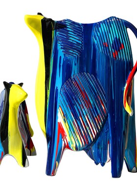 艺术抽象牛摆f件动物创意北欧客厅电视柜玄关桌面家居软装饰工艺