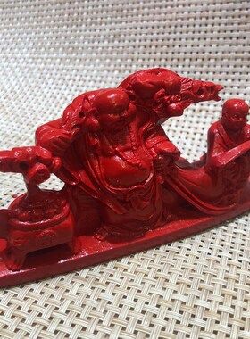 台湾朱砂金玉g满堂摆件风水助运招财喜气洋洋如意童子摆饰送礼家