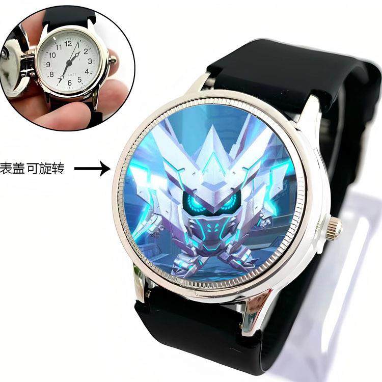 蛋仔派对手表动漫游戏周边断罪骑士翻盖旋转陀螺小学生儿童石英表