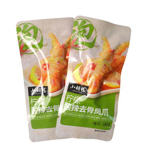 小胡鸭柠檬酸辣去骨凤爪500g荆州特产泡椒鸡爪香辣去骨鸭掌零食