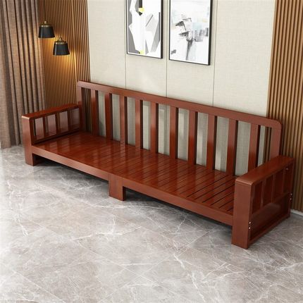 7T全实木沙发新中式p现代简约四人位转角客厅大小户型四季双人木