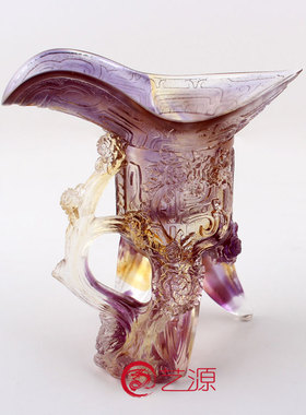 艺源琉璃爵摆件商务奖杯酒杯婚庆乔迁新居之U喜开业举杯同庆