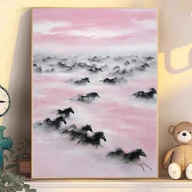 DIY方钻满钻钻石画o钻石绣手工粘贴钻十字绣带钻万马奔腾黑色骏马,居家布艺,钻石绣,淘宝优惠券,粉丝福利购,淘宝优惠卷