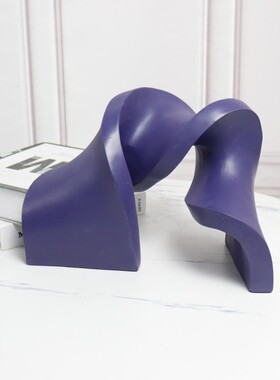 现代简约摆件样板几何售r楼饰品蓝色不规则间处白色黑色房软装创