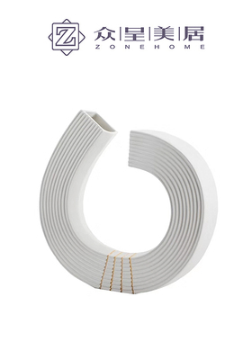 北欧极简创意抽象摆件白色黑色简约现代风格客厅S电视柜陶瓷小摆