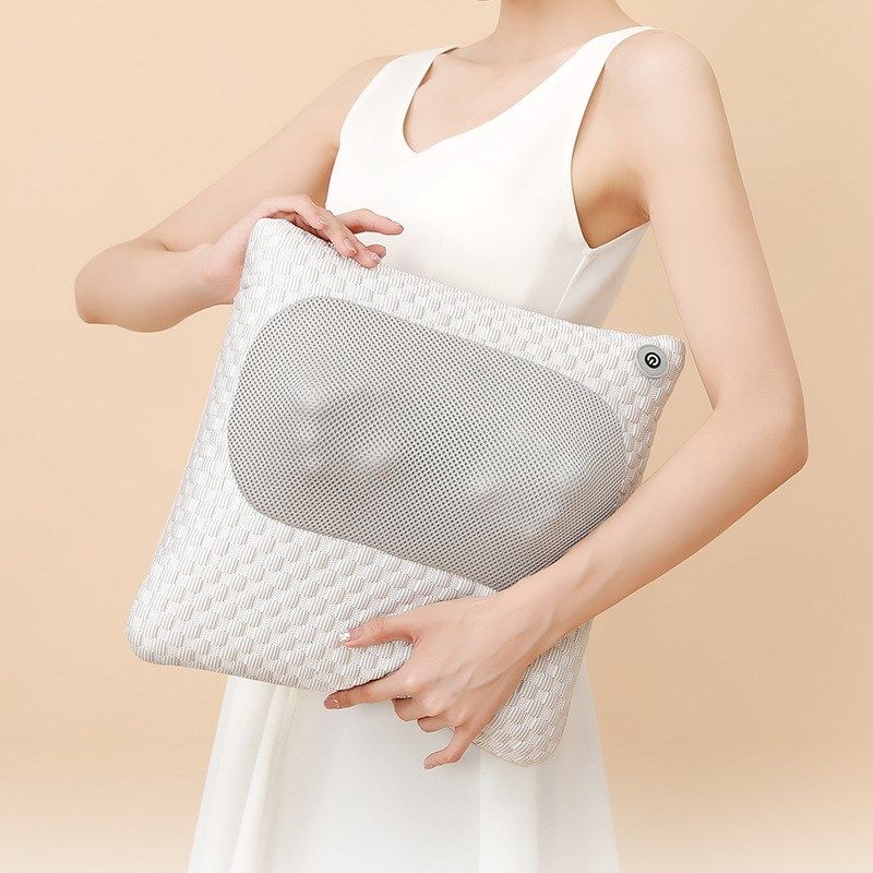 智能电动按摩抱枕颈椎腰部u加热按摩器多功能家用充电便携按摩靠