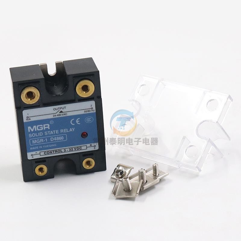 美格尔SSR固态继电器-1D4860单相60A直流24V控Q交流DC-AC220V