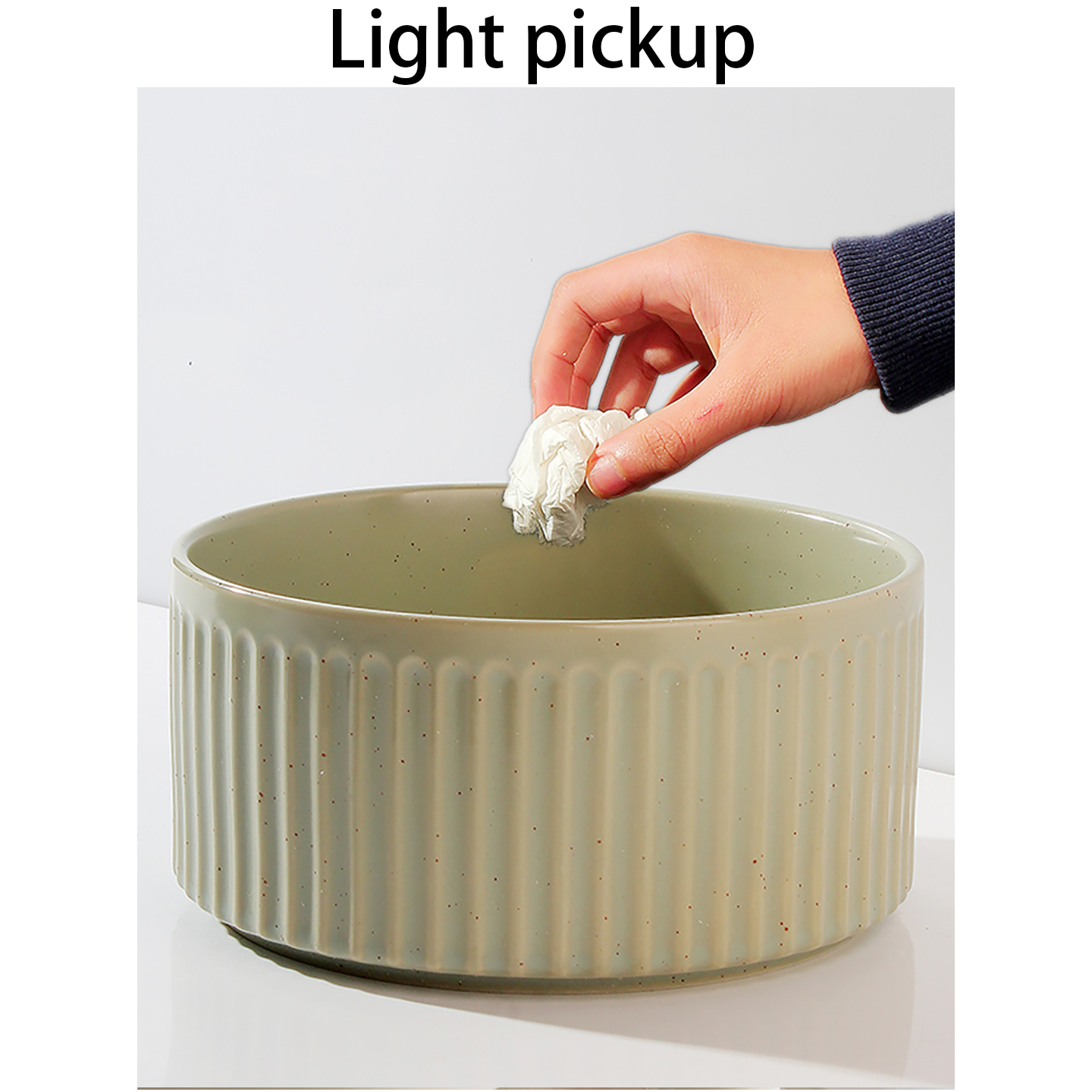 黑色桌面垃圾桶客厅茶几陶瓷简约卫生间卧室家用厨房桌上小号餐桌