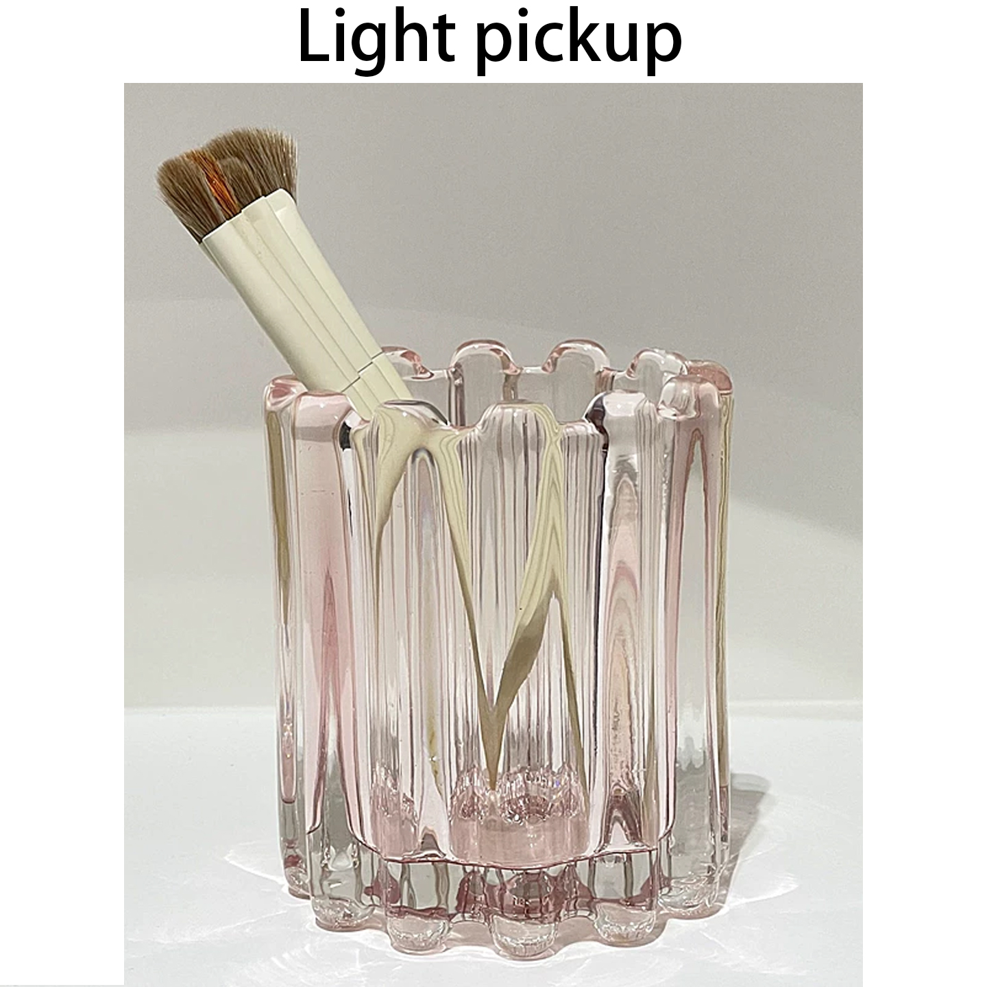 化妆刷收纳盒玻璃高档轻奢杂物储物盒桌面遥控器笔筒文具收纳ins