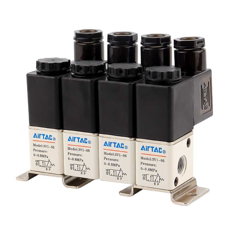 亚德客电磁阀二位三通电磁阀3V1-06B集成阀3V106B2F-3F-5YF-8F-1