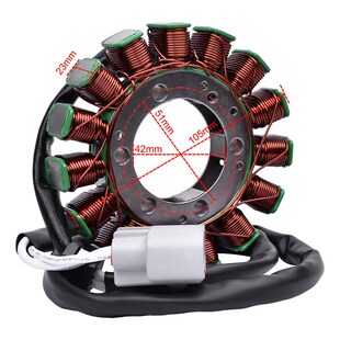 适用川崎小牛636跑车配件ZX6R 600发电线圈0N9-14摩托车磁电机线