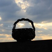 香G道 山山竹木 花篮 仿古 日式 摆件 茶道 插花 吊篮 竹编 花器