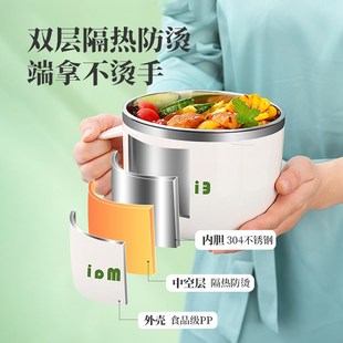 上班族饭碗食g堂打饭专用饭盆不锈钢饭盒学生饭缸快餐杯碗个人