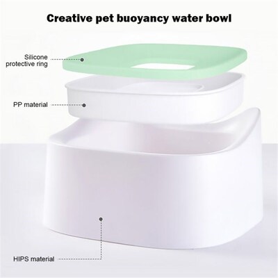 Pet Dog Cat Bowl Floating Bowl Water Drinker PNon Wet Mouth