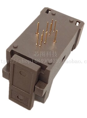 老化测试座DFN2X3-8L(0.5)间距0.5mm镀金DFNS8烧录座芯片测试夹具