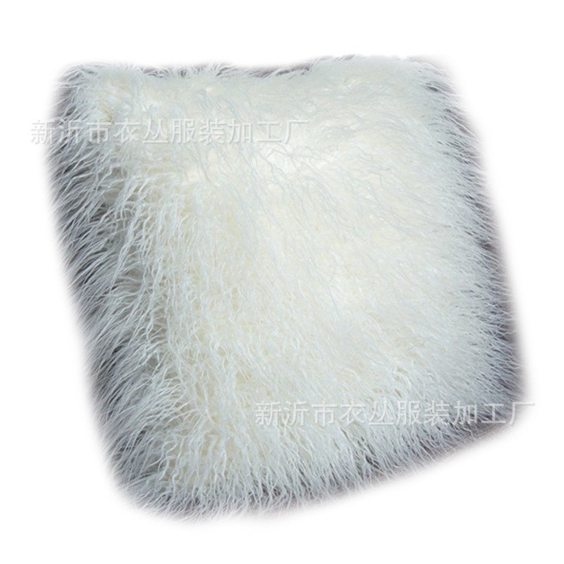 欧式靠垫仿滩羊毛抱枕沙发v靠枕套多用枕办公室腰枕双面抱枕套