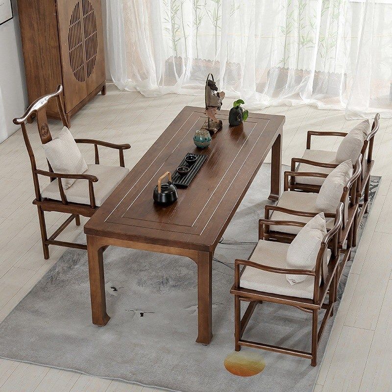 新中式客厅c实木茶桌椅组合 功夫茶台茶道桌会客室桌子茶艺泡茶桌