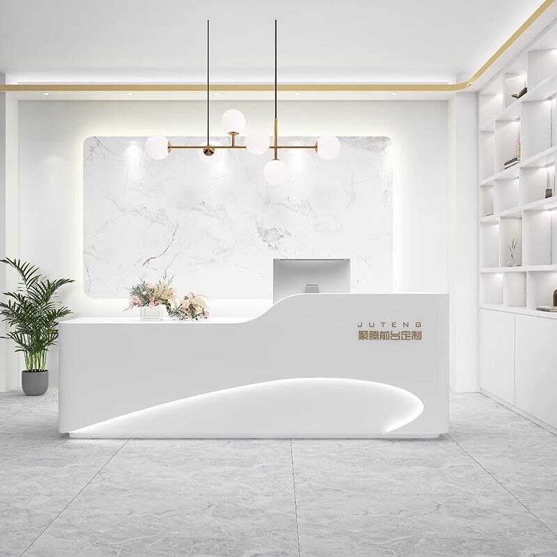 院收银台司美发店吧台店铺小型简约现代公前台桌接待台容74Y51434