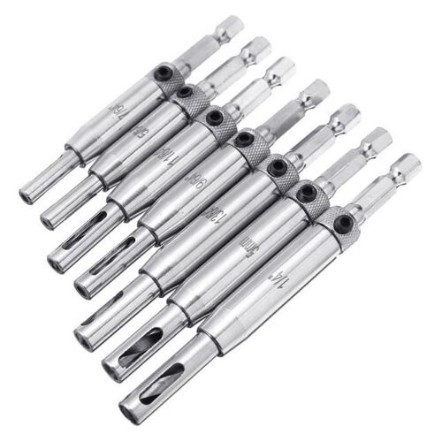 7pcs/Set Self Centering Hinge Drill Bit SMet High Speed Stee