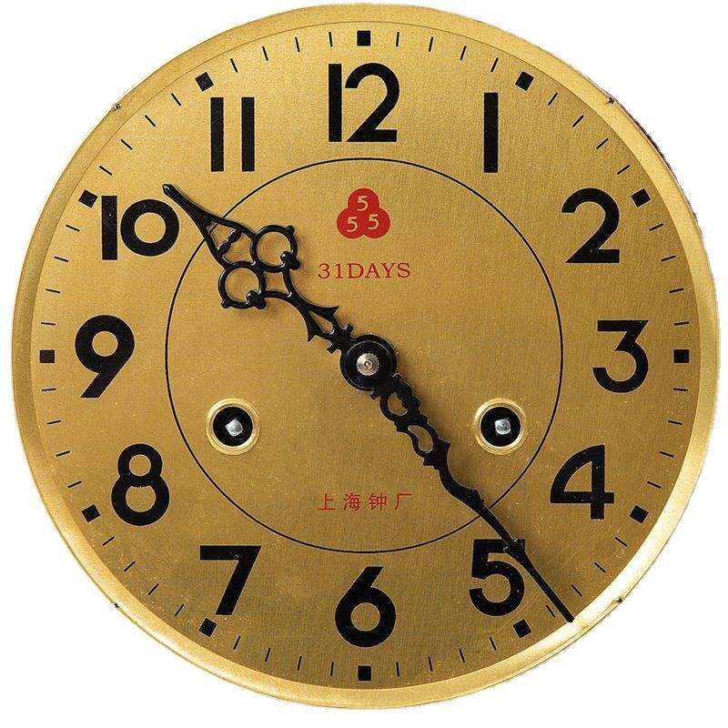 极速三五牌机械钟实木挂钟表老式上E弦链发条铜机芯打点座钟立钟