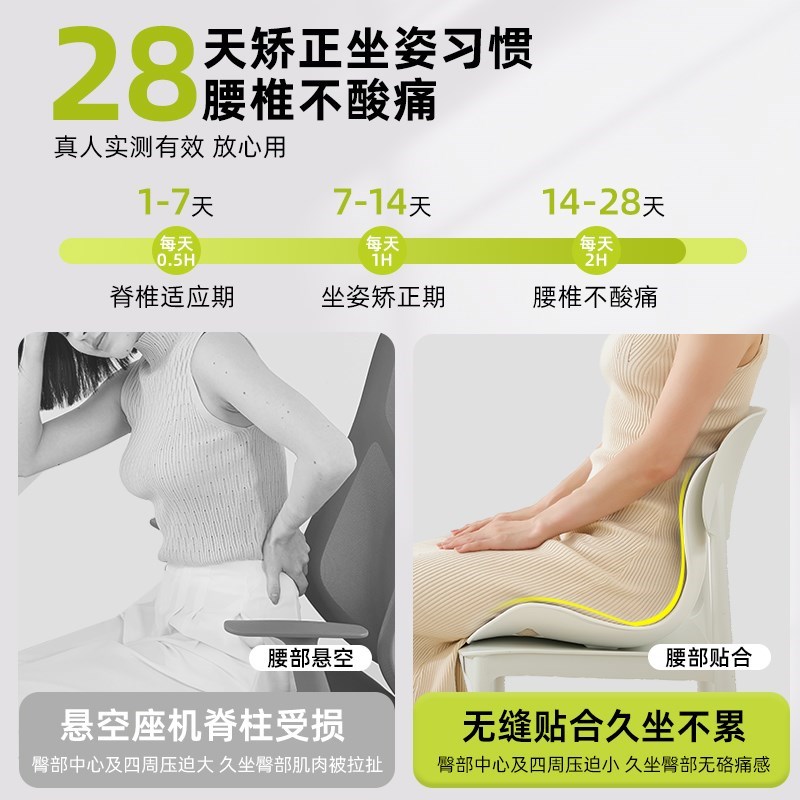 人体工学b护腰坐垫办公室腰靠座椅靠垫久坐腰垫神器靠背Z垫椅子靠
