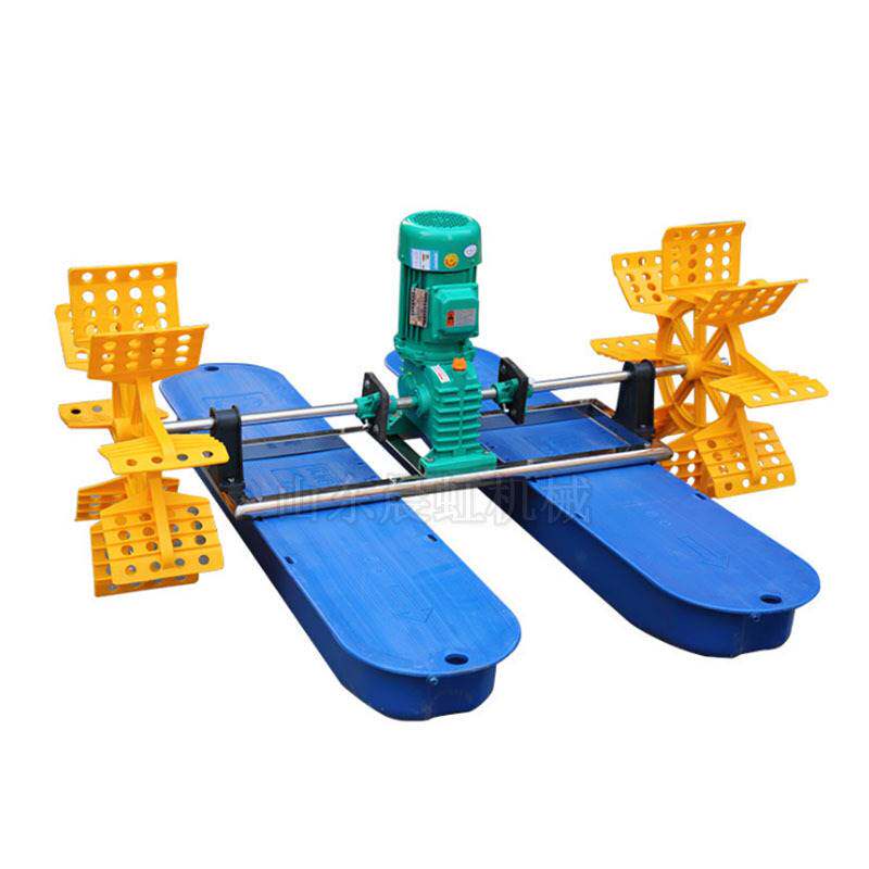 二相电水产增氧机 鱼池水车式叶轮增氧机 80v虾蟹鱼塘浮水泵