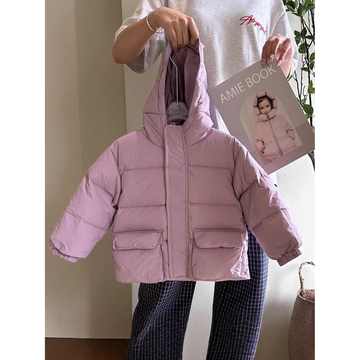 日本品质【95白鸭绒】儿童加厚加暖连帽羽绒服外套男女童95绒子冬