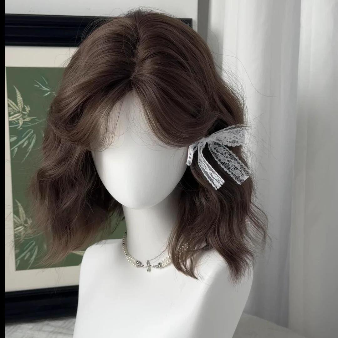 爆款假发女短卷发羊毛卷俏皮可爱仿真发几字刘海蛋蛋卷整顶假发全