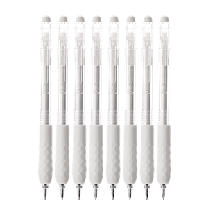 一木林云边白雾按动可擦笔小学生专用三年级热可擦按动中性笔黑色蓝色高颜值摩易擦魔力擦复写笔水笔圆珠笔芯