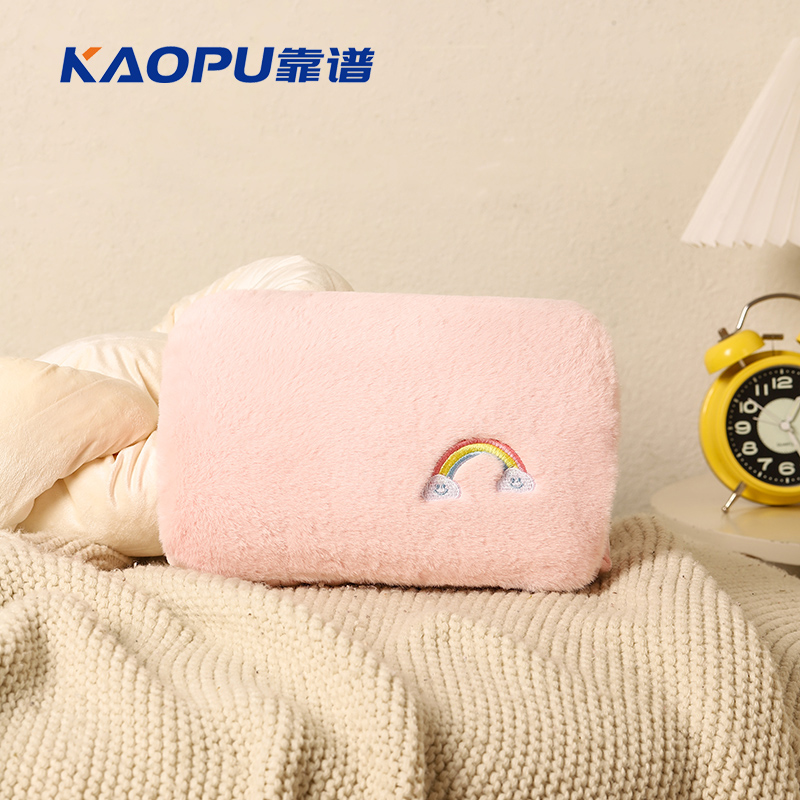 卡通彩虹暖水袋女学生用热敷暖手