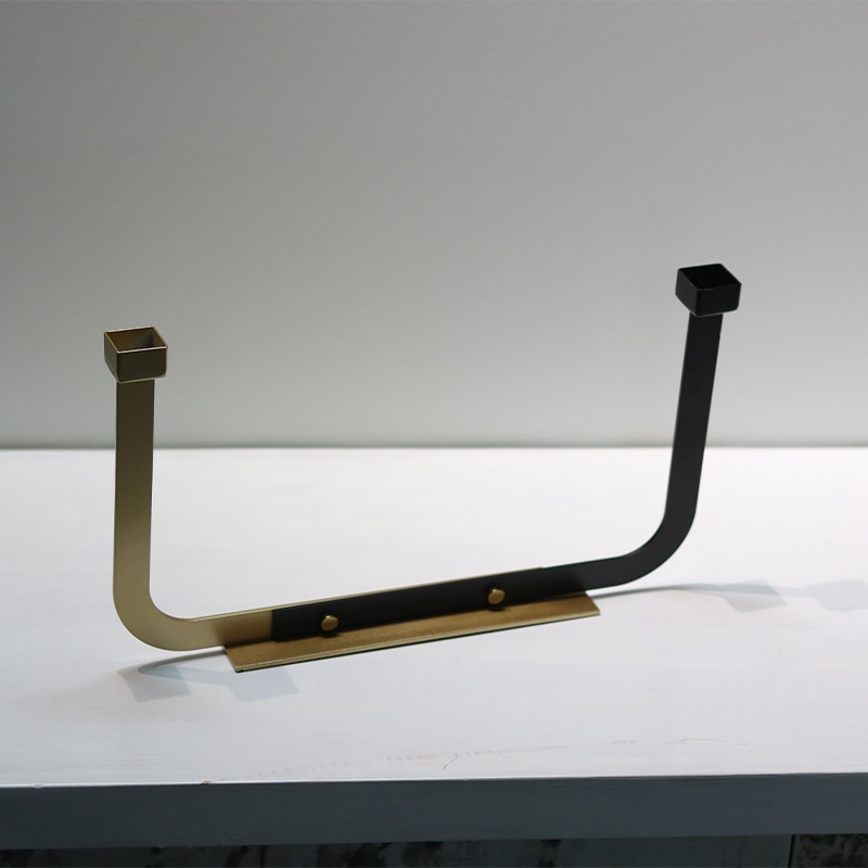 简约现代样板房餐厅书房桌面创意轻奢软装饰品欧式金属拼接蜡烛台