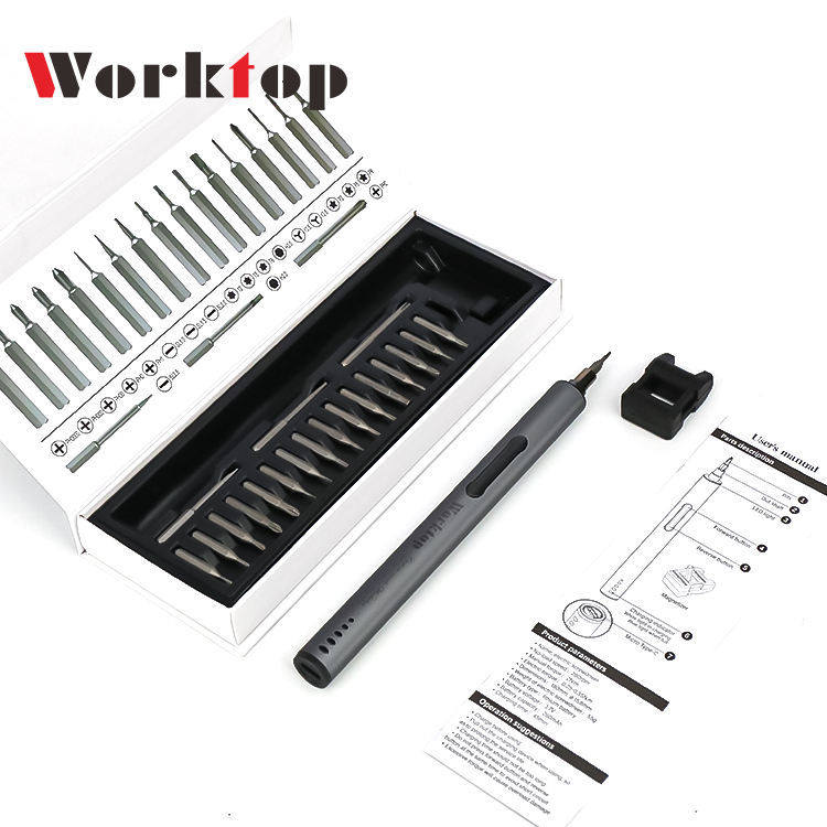巴酷Worktop电动螺丝刀套装Y型0.6起子批头手机眼镜工具USB充电